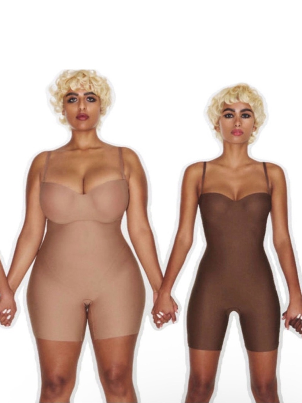 SKIMS BODY ZONED UNDERWIRE MID THIGH BODYSUIT in Cocoa in 4X